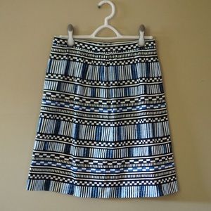 J.Crew Print A-Line Skirt